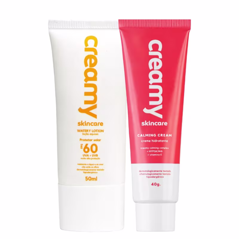 Duo Calming Cream 40g + Protetor Solar Watery Lotion FPS60 50g Creamy