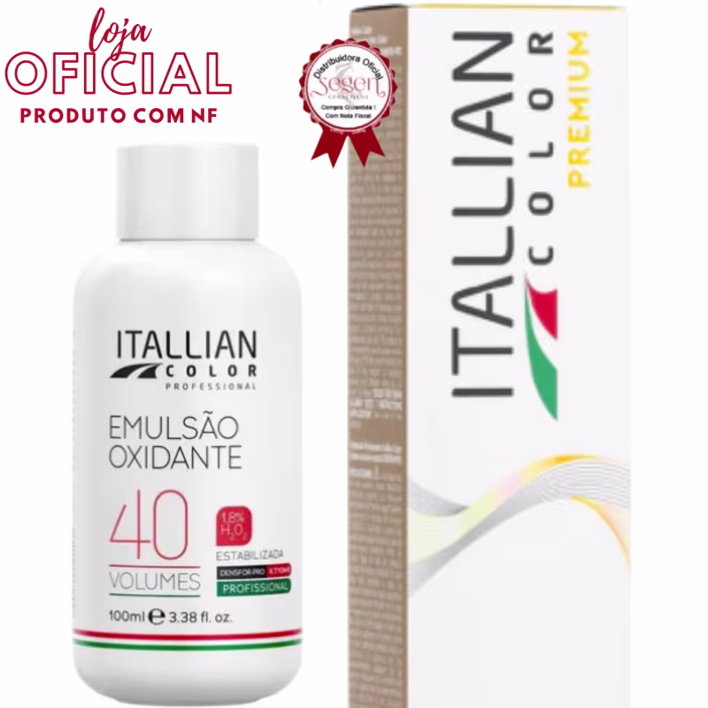 Itallian Color - Kit Coloração Premium 60g com Oxidante 40 Volumes 100ml Cor:9.89 Louro Claríssimo Pérola
