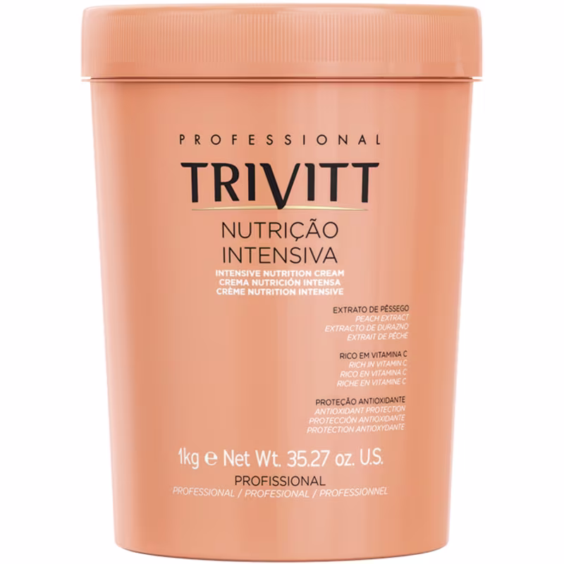 Trivitt Kit Profissional Nutrição, Máscara Liquida Nutrição, Fluido de Escova e Reparador de Pontas