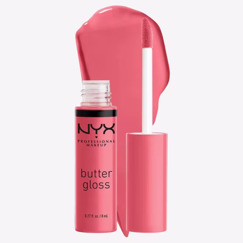 NYX Gloss Labial Butter Gloss - Brilho Intenso Não Pegajoso - Creme Brulee