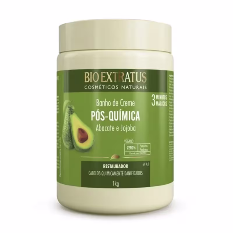 Kit Pós Química Shampoo Cond Máscara 3x1000ml - Bio Extratus