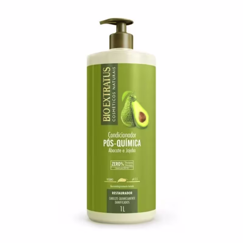 Kit Pós Química Shampoo Cond Máscara 3x1000ml - Bio Extratus