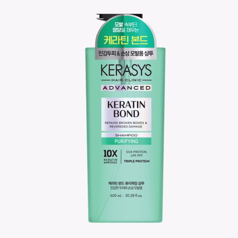 Kerasys Kit Keratin (Shampoo Purifying 600ml + Máscaras (Moisture + Repair) 300ml
