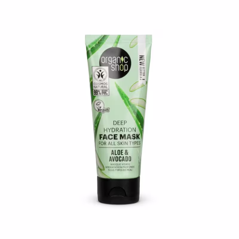 Kit Limpeza e Tonificação e Hidratação Facial Completa Organic Shop - Aloe Vera e Abacate