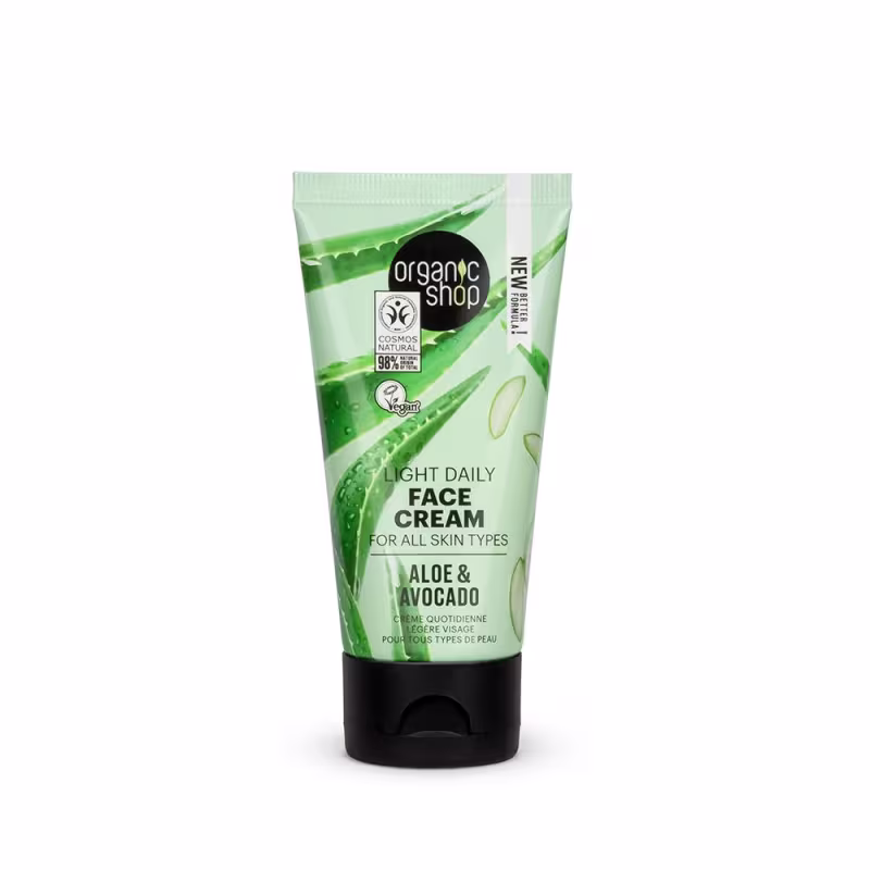 Kit Facial Essencial com Antiolheira Organic Shop - Aloe Vera e Abacate