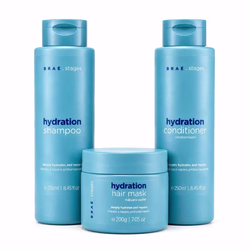 Kit Hidratação Braé Stages Shampoo + Condicionador + Máscara