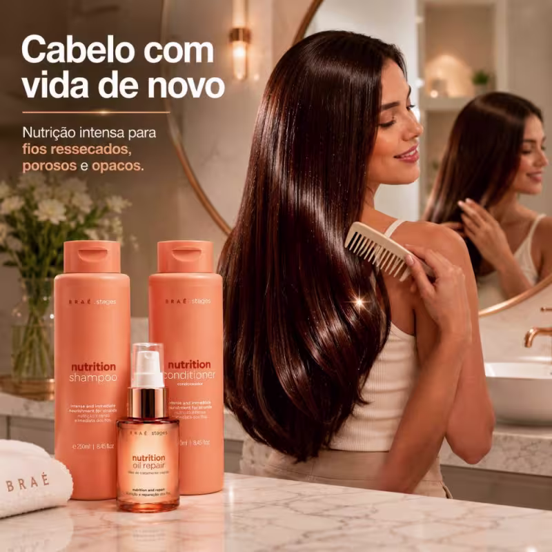 Stages Nutrition Shampoo + Condicionador + Óleo 60ml - Braé