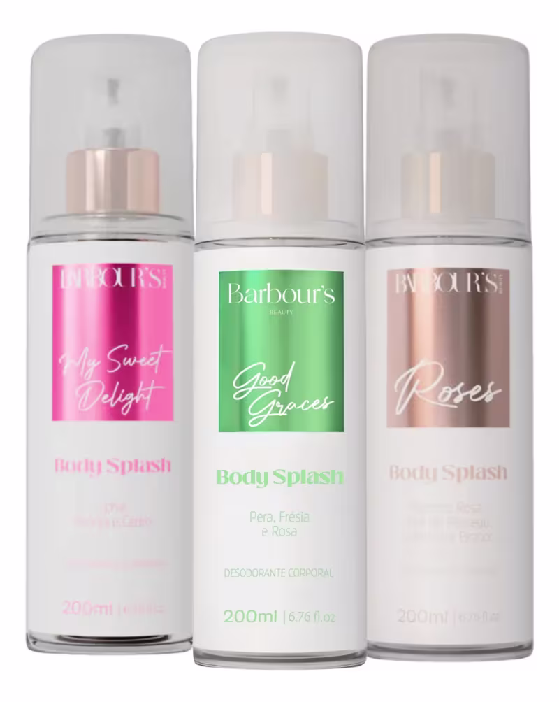 Kit 3 Unid. Barbour's ( My Sweet, Good Graces e Roses) 3x200ml