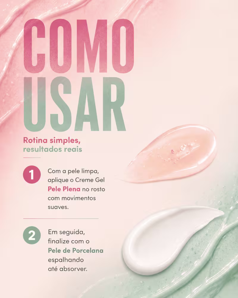 Kit Kokeshi Facial Pele Plena 45g +  Pele de Porcelana 30g