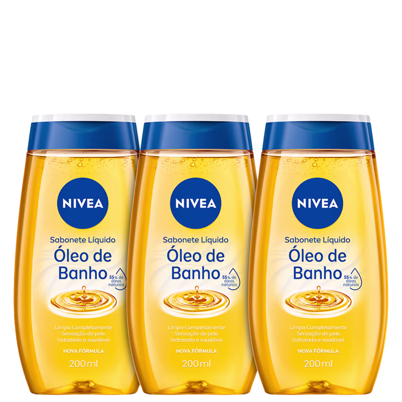 Kit NIVEA Óleo de Banho - Sabonete Líquido (3 Unidades)