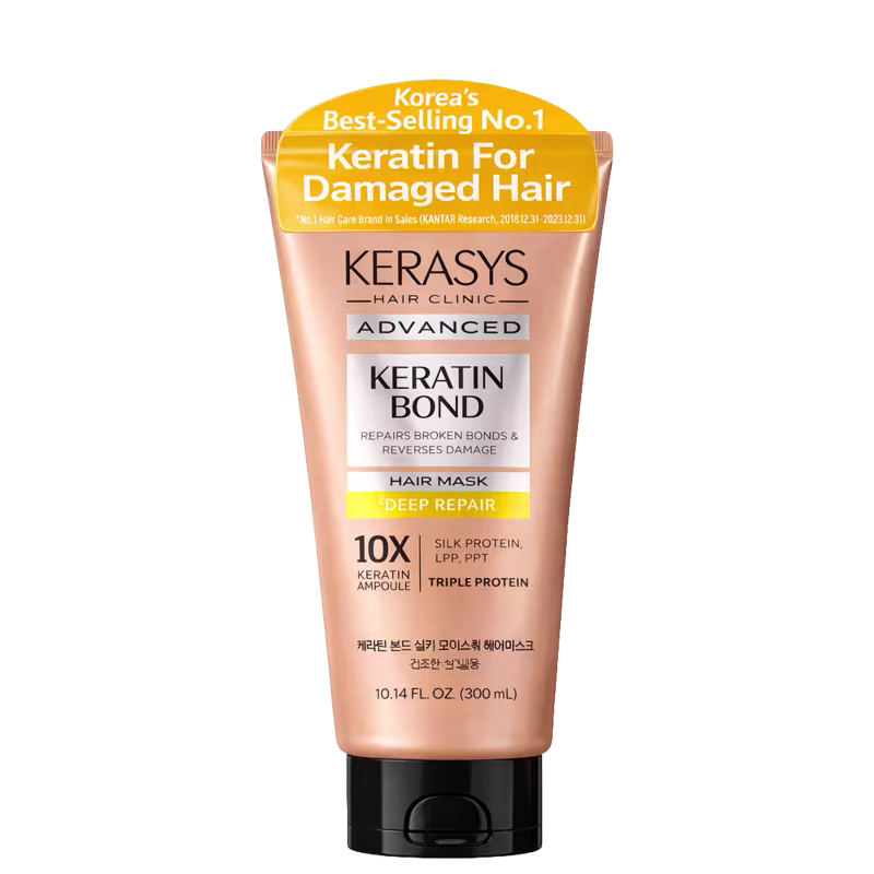 Kit Kerasys Advanced Keratin Bond Deep Repair + Keramide Ampoule, 2 produtos.