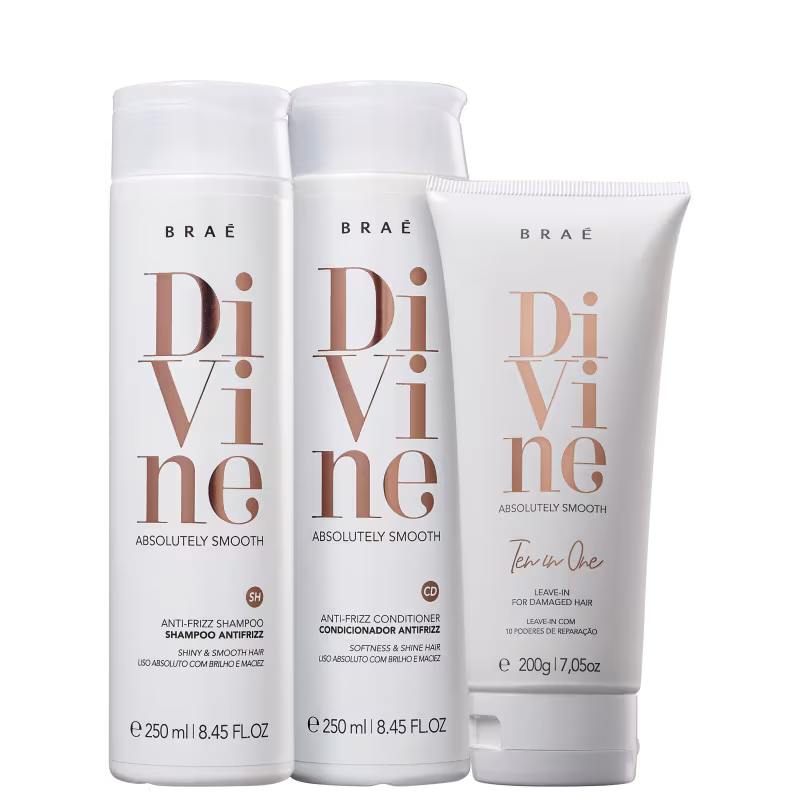 BRAÉ Divine Shampoo e Condicionador 250ml + Leave-in