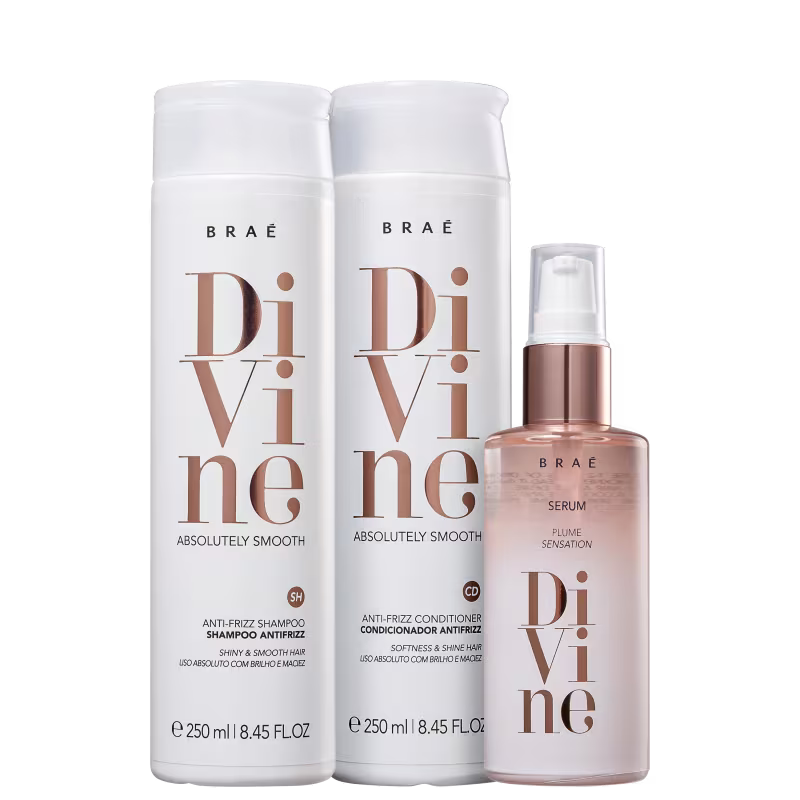 Kit Shampoo, Cond e Sérum Plume Sensation BRAÉ Divine
