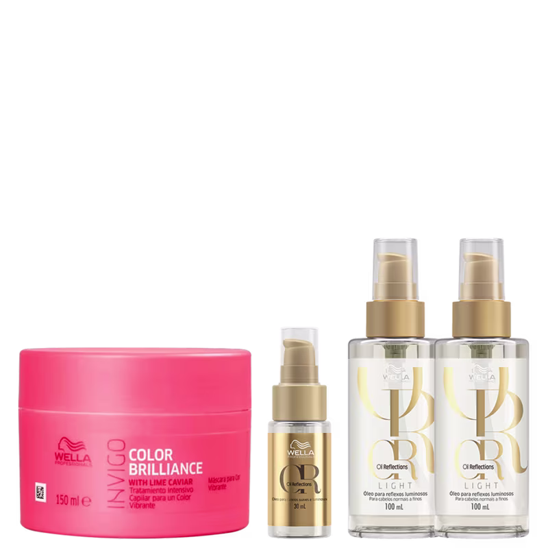 Kit Máscara, 2 Óleos Oil Reflections 100ml e 30ml - Wella