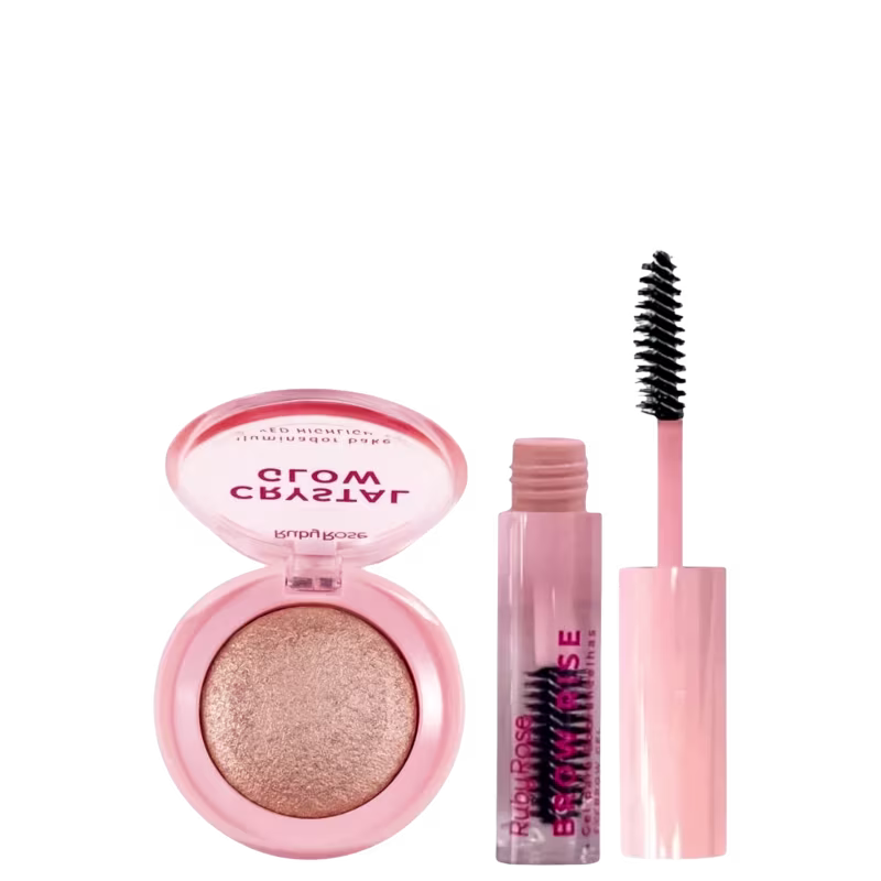 Kit Ruby Rose Brow Rise Sobrancelha+Iluminador Radiant Pearl