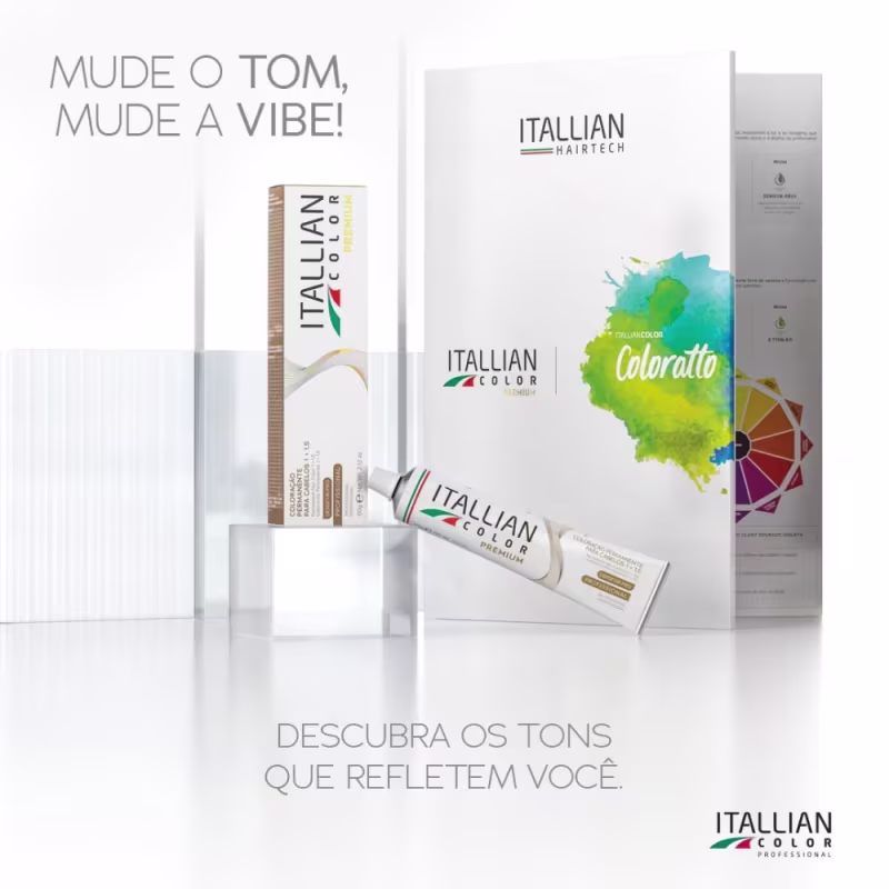 Coloração Itallian Color 7.66 Louro Vermelho Intenso 60g + Ox 20 Vol 90g