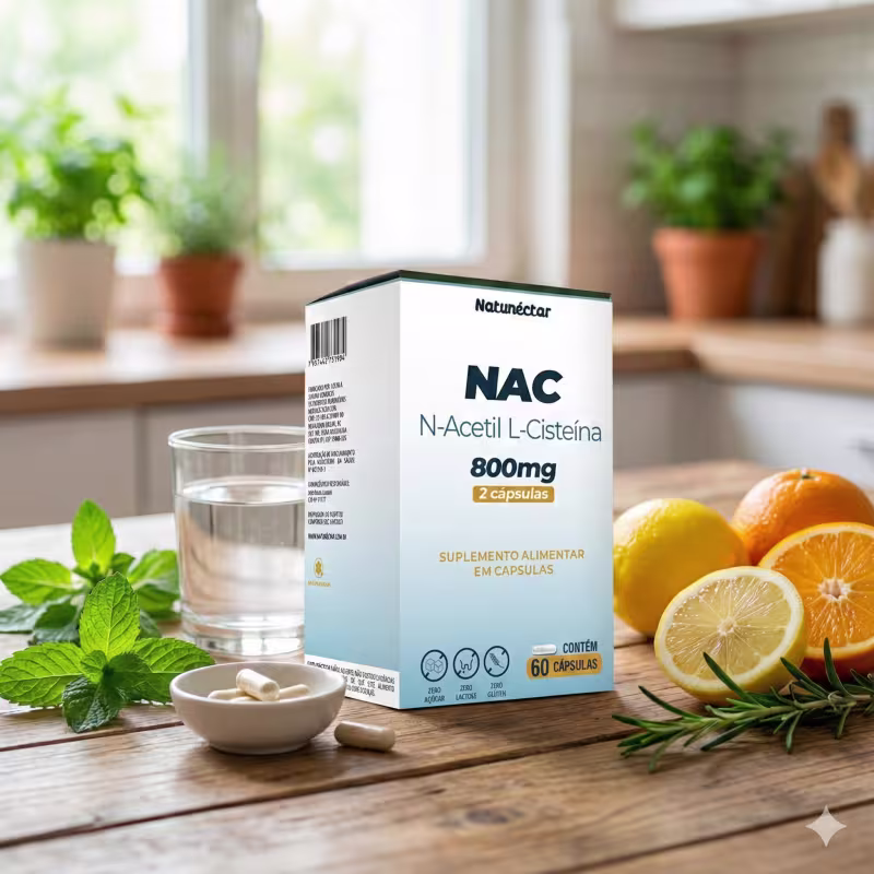KIT 3 NAC N-Acetil L-Cisteína 800mg - 60 Cápsulas - Nac