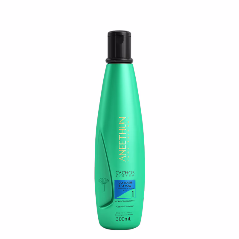 Aneethun Cachos System Kit Shampoo Low Poo Condicionador Co-Wash No Poo e Creme de Silicone Cachos 250ml