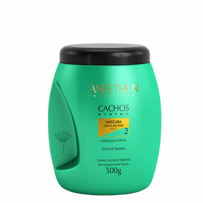 Aneethun Cachos System Kit Máscara Low & No Poo e Finalizador Ondas e Cachos 250g