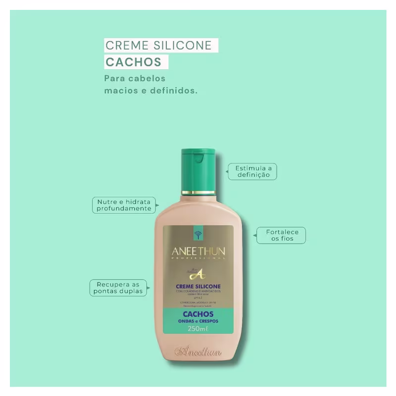 Aneethun Linha A Kit Creme de Silicone Cachos 3x250ml