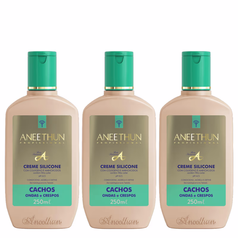 Aneethun Linha A Kit Creme de Silicone Cachos 3x250ml