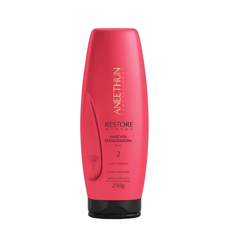 Aneethun Restore System Kit Shampoo Restaurador Máscara Restauradora e Finalizador Restaurador 250g
