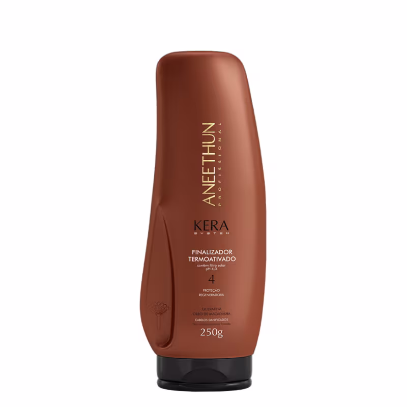Aneethun Kera System Kit Shampoo Finalizador e Creme de Silicone Brilho 250ml
