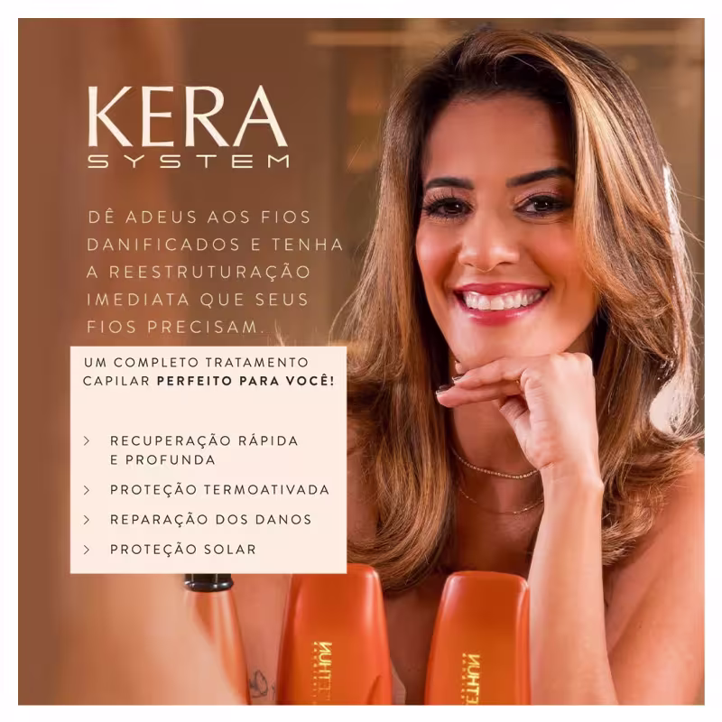Aneethun Kera System Kit Shampoo Finalizador e Creme de Silicone Brilho 250ml
