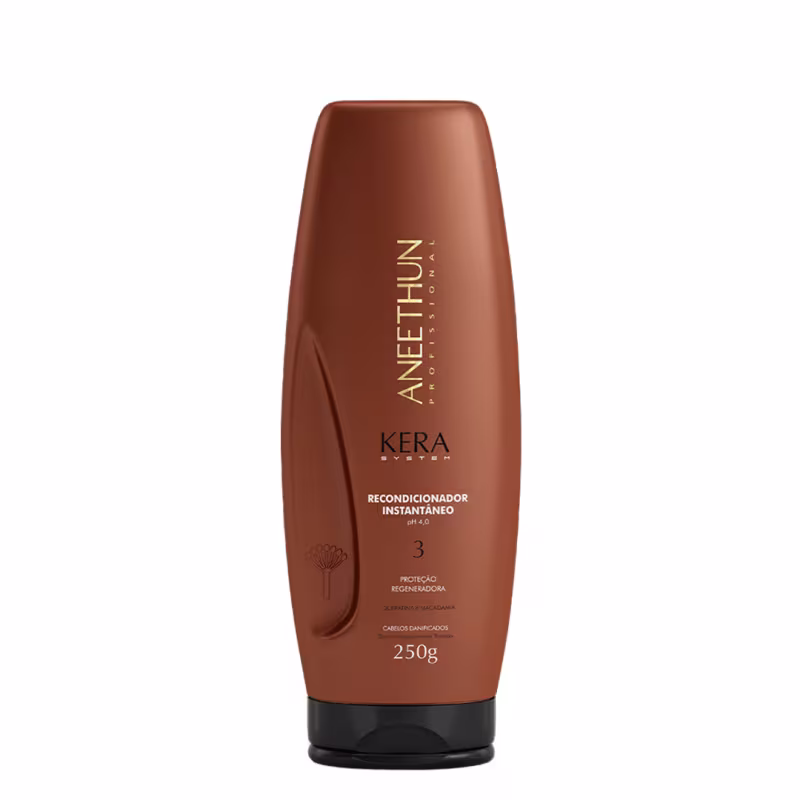 Aneethun Kera System Kit Recondicionador Instantâneo e Creme de Silicone Brilho 250ml