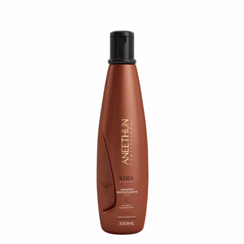 Aneethun Kera System Kit Shampoo Recondicionador e Blend SOS Fluído Reconstrutor 210ml