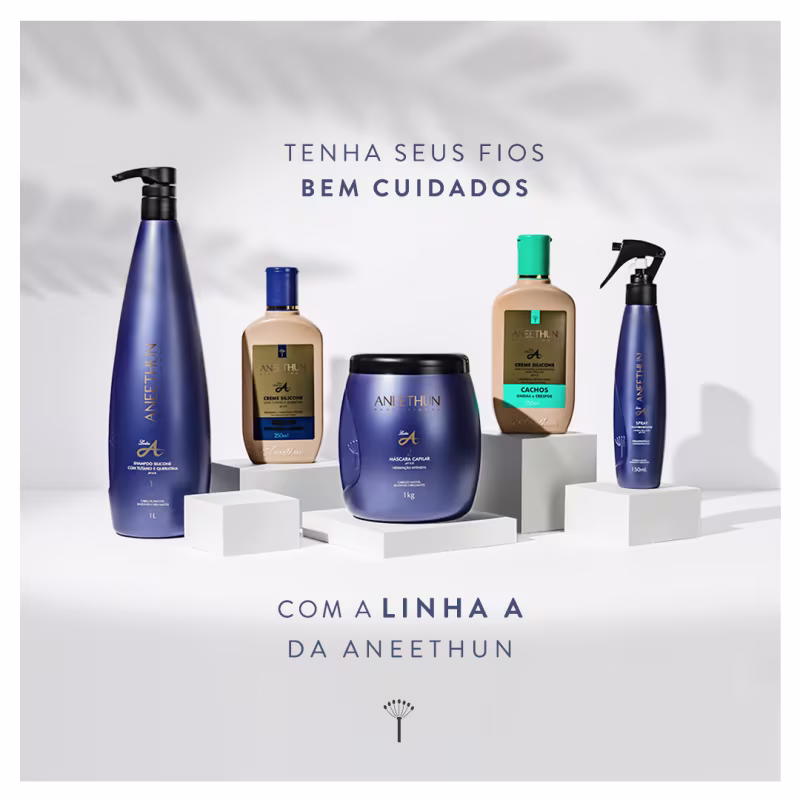 Aneethun Linha A Máscara Creme de Silicone Brilho e Blend SOS Fluído Reconstrutor 210ml