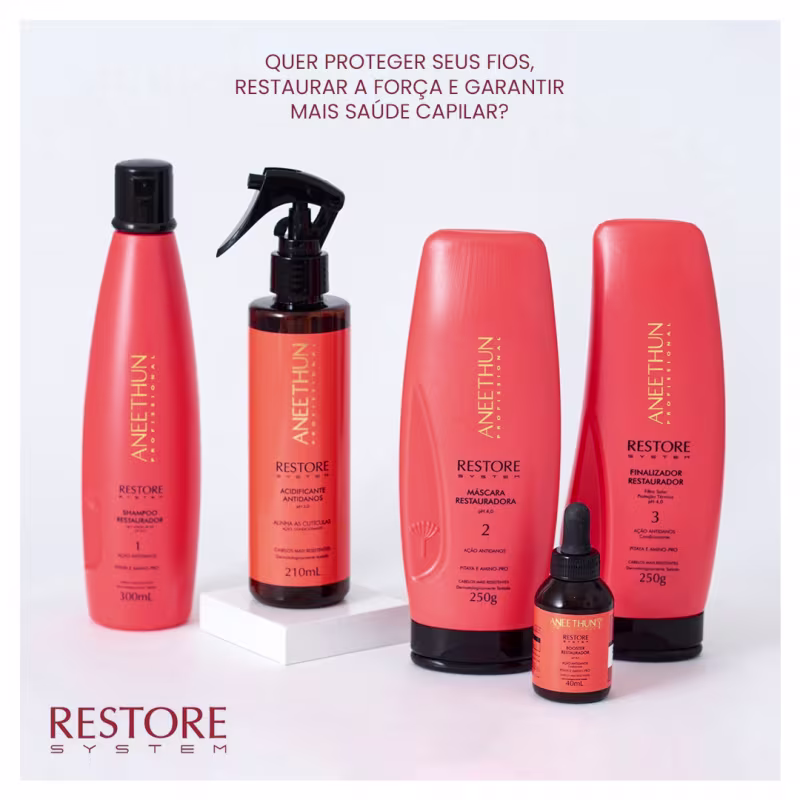Aneethun Restore System Kit Máscara e Blend SOS Fluído Reconstrutor 210ml