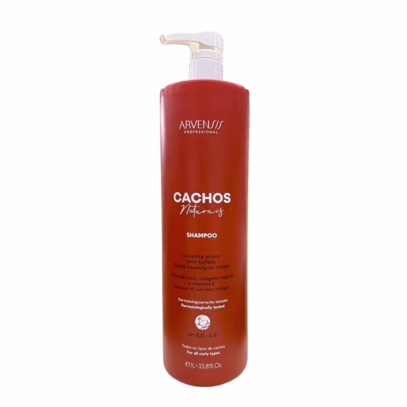 Kit Arvensis Cachos - Shampoo 1L + Ativador De Cachos Crespos 1L + Máscara Crespos 500g + Geleia Alta Fixação 250g