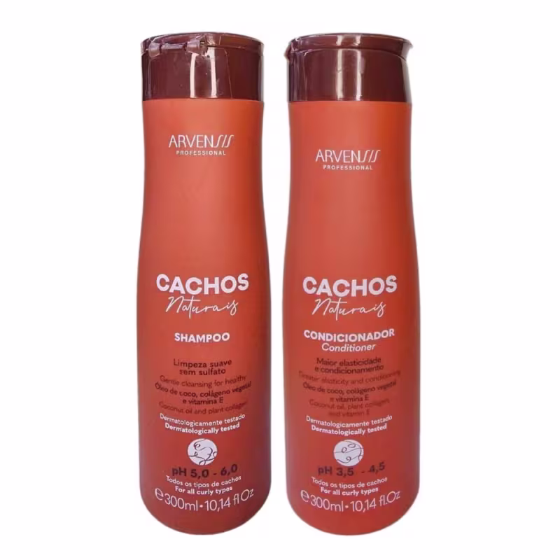 Kit Arvensis Professional Cachos Naturais - Shampoo 300ml + Condicionador 300ml