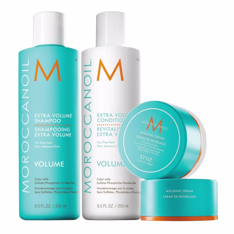 Kit Moroccanoil Extra Volume Shampoo e Condicionador Home + Moroccanoil Style Molding Cream 100ml
