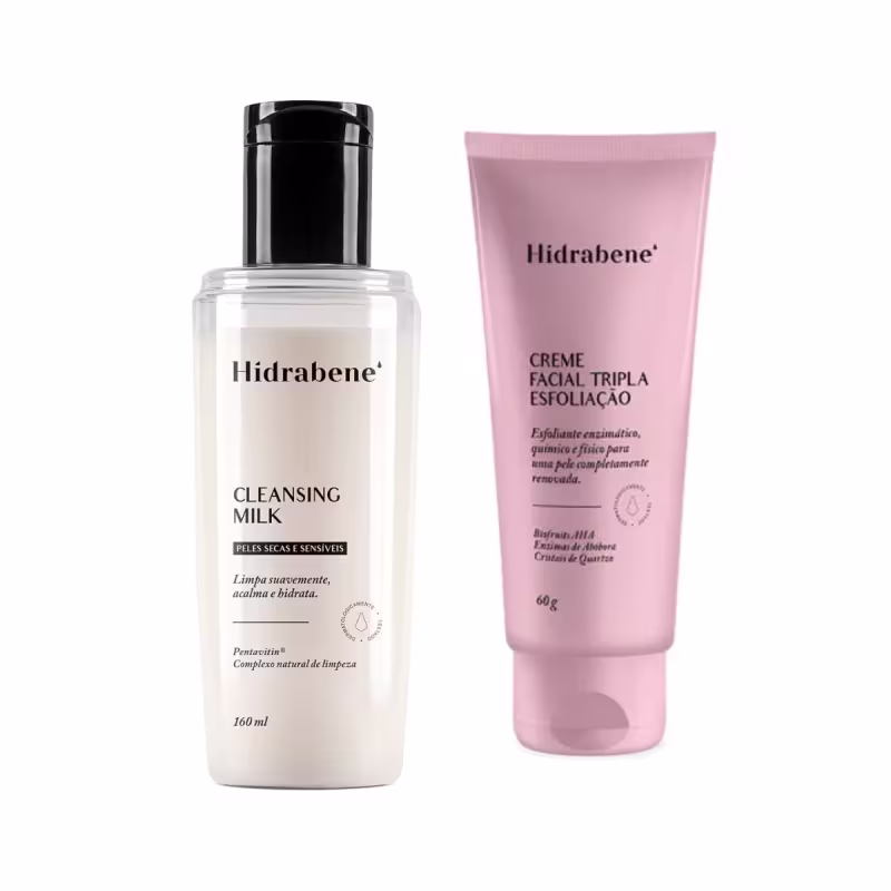 Kit Creme De Esfoliação + Limpador Facial Milk- Hidrabene