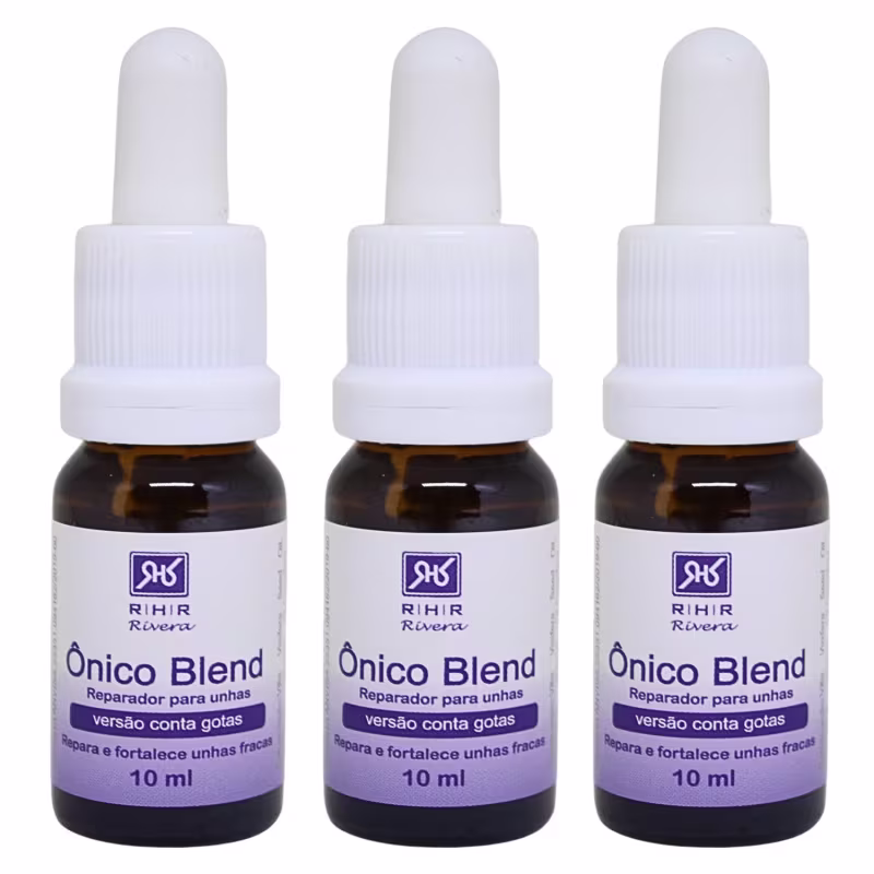 Três frascos de Reparador para Unhas RHR Cosméticos.