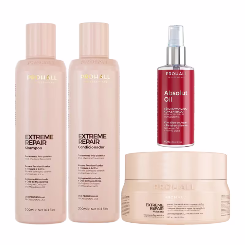 Kit Prohall Extreme Repair Completo + Absolut Oil