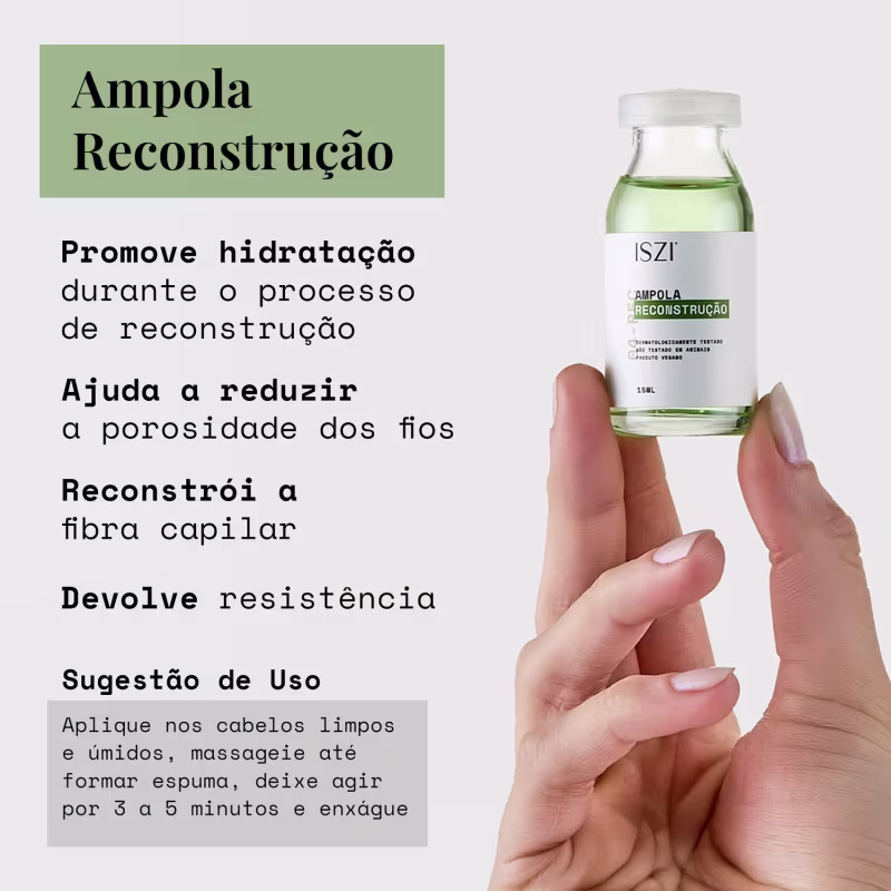 Kit 5 Ampolas Reconstrução - Fortalecimento e Maciez