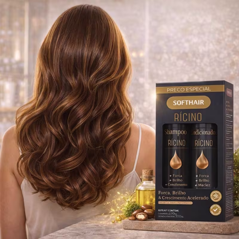 Kit Shampoo E Condicionador Ricino Soft Hair 2 Itens