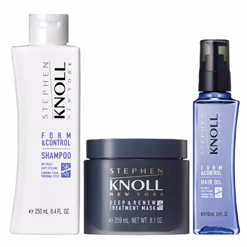 Kit Stephen Knoll Form & Control - Shampoo 250ml + Máscara Deep 259ml + Hair Oil 100ml