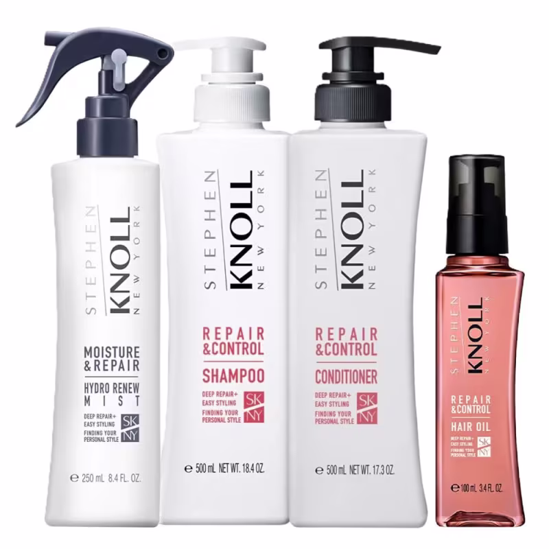 Kit Stephen Knoll Repair & Control - Shampoo 500ml + Condicionador 500ml + Leave-in Moisture 250ml + Hair Oil 100ml