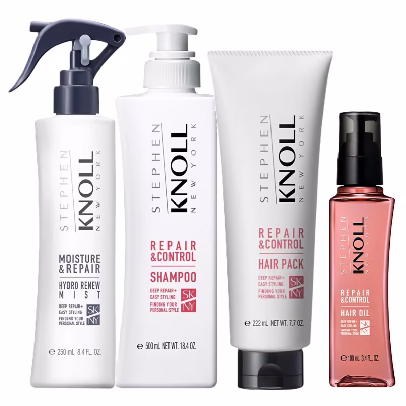 Kit Stephen Knoll Repair & Control - Shampoo 500ml + Máscara 222ml + Leave-in Moisture 250ml + Hair Oil 100ml