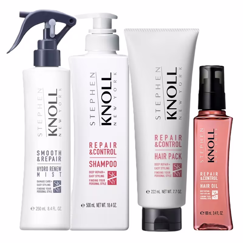 Kit Stephen Knoll Repair & Control - Shampoo 500ml + Máscara 222ml + Leave-in Smooth 250ml + Hair Oil 100ml