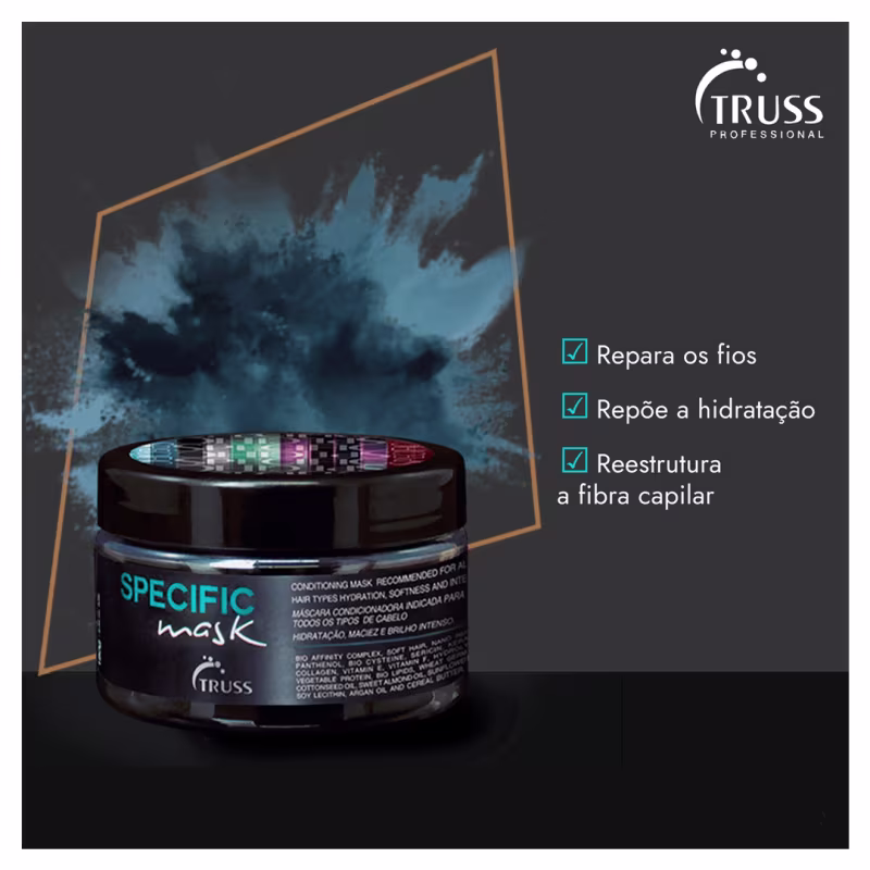 Truss Ultra Hydration Kit Shampoo Condicionador Specific Mask e Hair Protector Leave-in 250ml