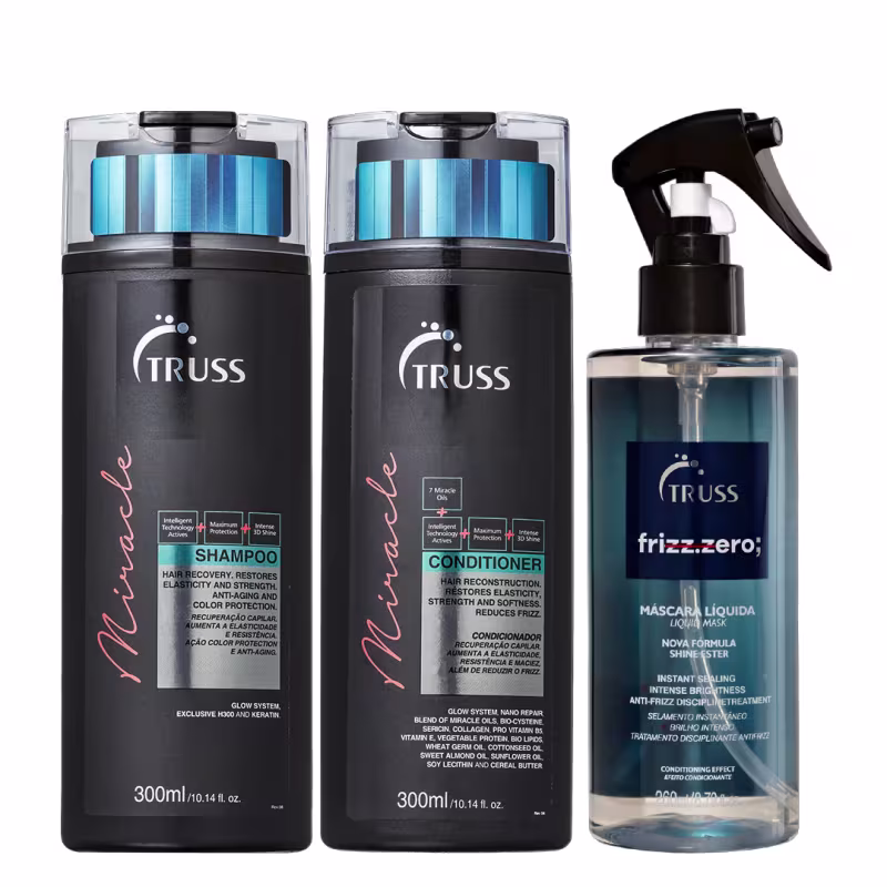 Truss Miracle Kit Shampoo Condicionador e Frizz Zero Spray 260ml