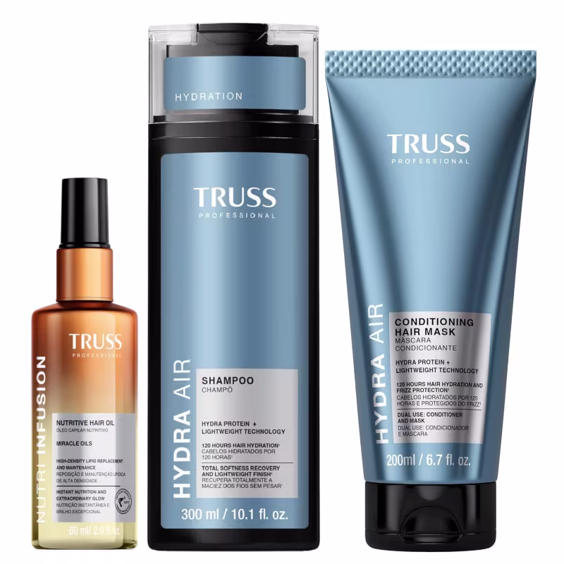 Kit Truss Hydra Air - Shampoo 300ml + CondMask 200ml + Nutri Infusion Oil 60ml