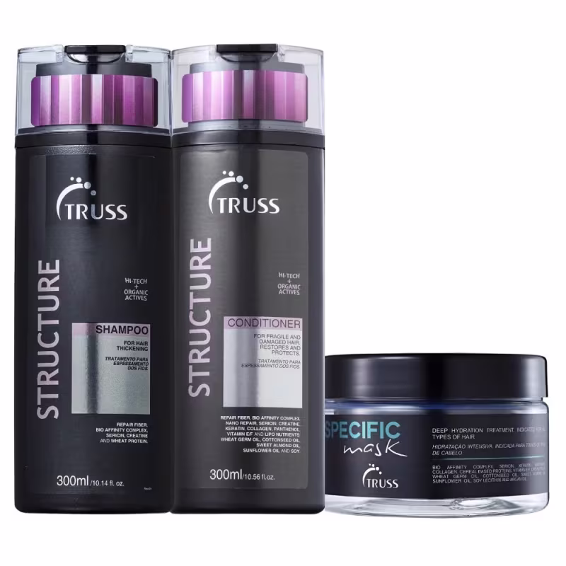 Kit Truss Structure - Shampoo 300ml + Condicionador 300ml + Máscara Specific 180g
