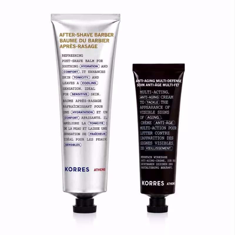 Korres - Kit Ritual Masculino Atenas - Gel Creme Hidratante + Creme Anti-idade