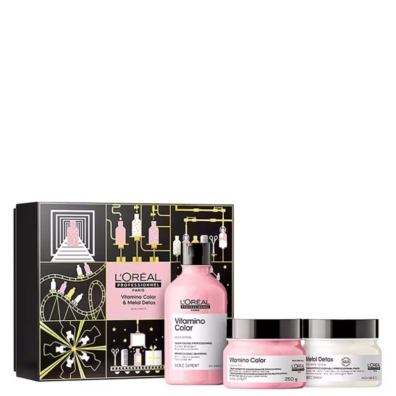 Kit L'Oréal Professionnel Vitamino Color & Metal Detox (3 Produtos)